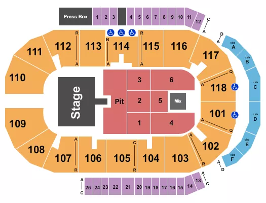 seating chart for Meridian Centre - Mother Mother - eventticketscenter.com