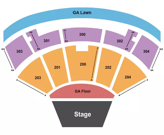seating chart for Merriweather Post Pavilion - Endstage GA Floor - eventticketscenter.com