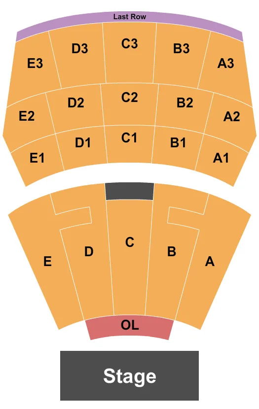 seating chart for Mershon Auditorium At Wexner Center For The Arts - End Stage - eventticketscenter.com