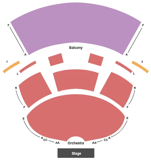 seating chart for Mesa Arts Center - Piper Repertory Theater - Endstage 2 - eventticketscenter.com