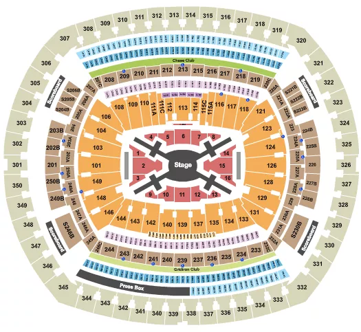seating chart for MetLife Stadium - BTS - eventticketscenter.com