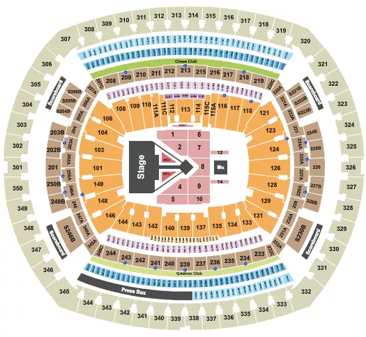 seating chart for MetLife Stadium - BigBang - eventticketscenter.com