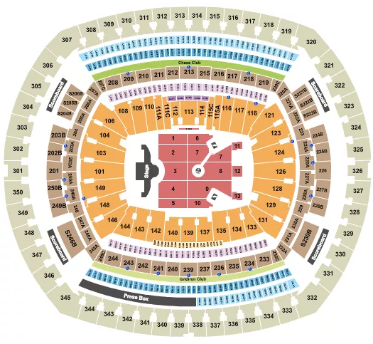 seating chart for MetLife Stadium - Ed Sheeran - eventticketscenter.com
