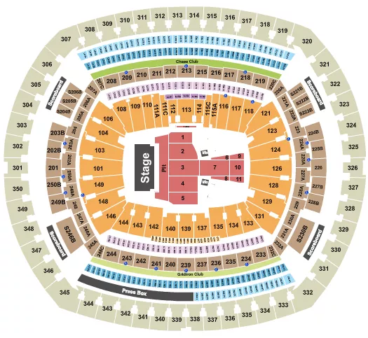 seating chart for MetLife Stadium - Guns N Roses - eventticketscenter.com