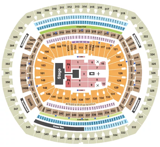 MetLife Stadium - East Rutherford, NJ  Tickets, 2023-2024 Event Schedule,  Seating Chart