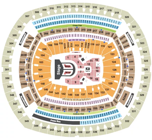 seating chart for MetLife Stadium - Karol G - eventticketscenter.com