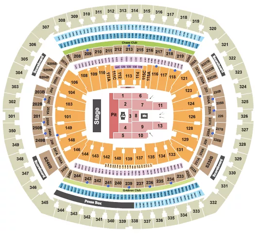 seating chart for MetLife Stadium - My Chemical Romance - eventticketscenter.com