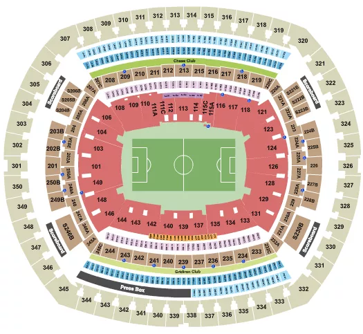 seating chart for MetLife Stadium - Soccer - eventticketscenter.com