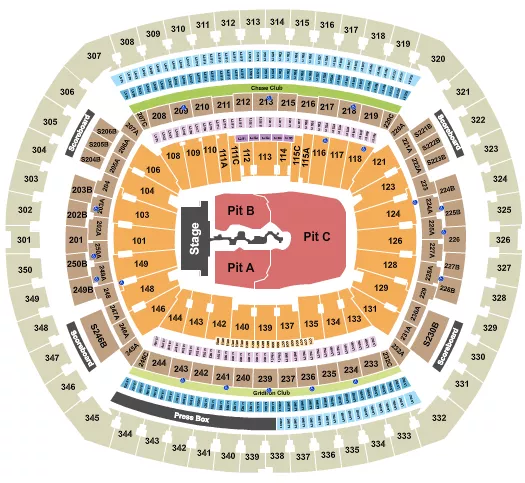 seating chart for MetLife Stadium - Travis Scott - eventticketscenter.com