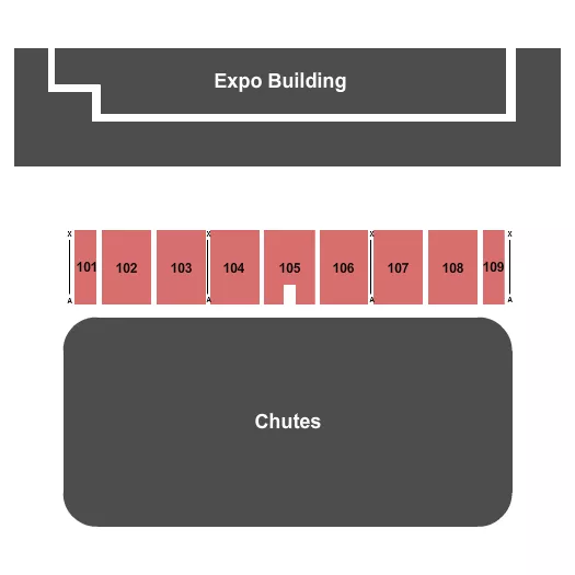 seating chart for MetraPark Outdoor Arena - Rodeo - eventticketscenter.com