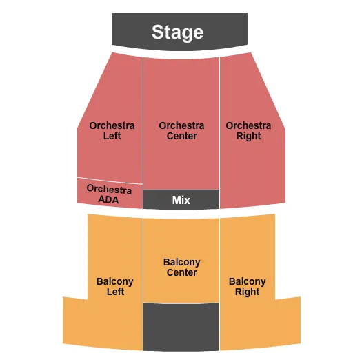 seating chart for Metropolitan Theatre - WV - Endstage - eventticketscenter.com