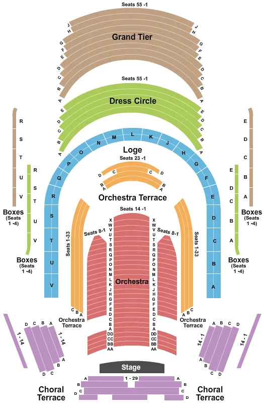 seating chart for Meyerson Symphony Center - End Stage - eventticketscenter.com