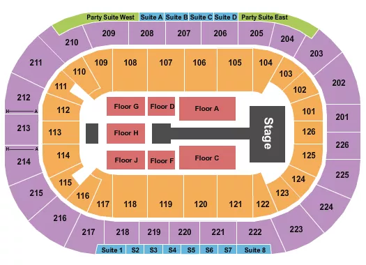 seating chart for Michelob ULTRA Arena At Mandalay Bay - Anuel AA - eventticketscenter.com