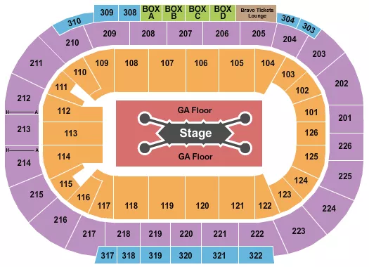 seating chart for Michelob ULTRA Arena At Mandalay Bay - Feid - eventticketscenter.com