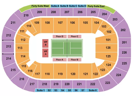 seating chart for Michelob ULTRA Arena At Mandalay Bay - Pickleball - eventticketscenter.com