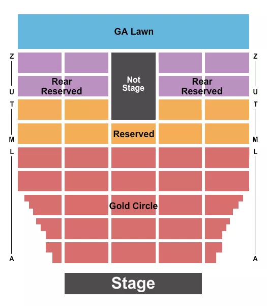seating chart for Michelob Ultra Summer Stage at Tags - Endstage 2 - eventticketscenter.com