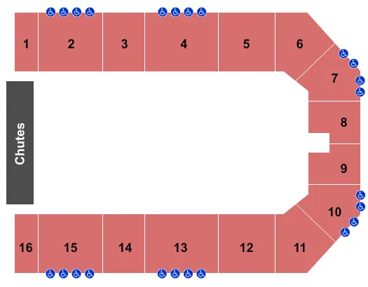 seating chart for Michiana Event Center - Rodeo - eventticketscenter.com