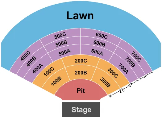 seating chart for Michigan Lottery Amphitheatre at Freedom Hill - Endstage Pit - eventticketscenter.com