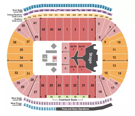 seating chart for Michigan Stadium - Morgan Wallen - eventticketscenter.com