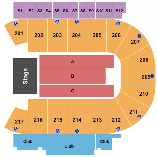 seating chart for Mid-America Center - Trans Siberian Orch 2 - eventticketscenter.com