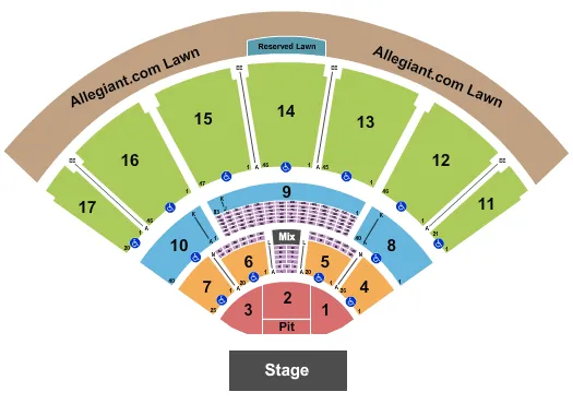 seating chart for MidFlorida Credit Union Amphitheatre At The Florida State Fairgrounds - Alice In Chains - eventticketscenter.com