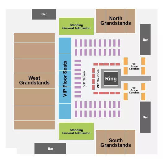 seating chart for Midland County Horseshoe Arena - Boxing - eventticketscenter.com