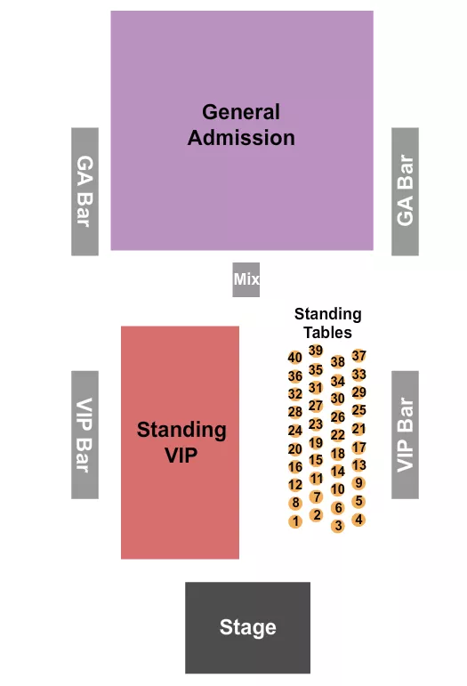 seating chart for Midland County Horseshoe Arena - GA/StandingVIP/VIPTables - eventticketscenter.com
