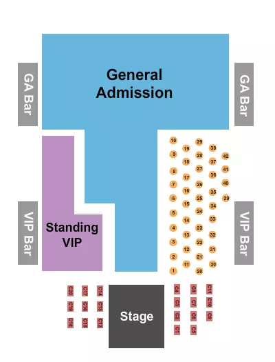 seating chart for Midland County Horseshoe Arena - GA/Tables/Couches - eventticketscenter.com