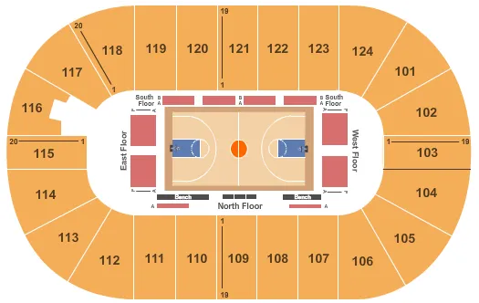 seating chart for Mary Brown's Centre - Basketball - eventticketscenter.com