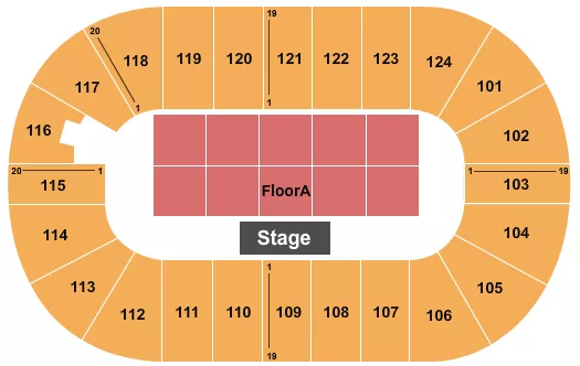 seating chart for Mary Brown's Centre - Endstage 3 - eventticketscenter.com