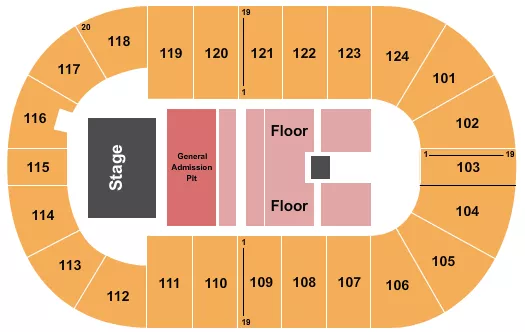 seating chart for Mary Brown's Centre - Endstage GA Pit - eventticketscenter.com