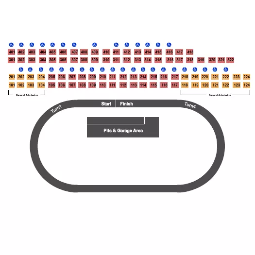 seating chart for Milwaukee Mile At Wisconsin State Fair Park - Racing & GA 2 - eventticketscenter.com