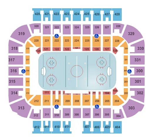 seating chart for UWM Panther Arena - Admirals Hockey - eventticketscenter.com
