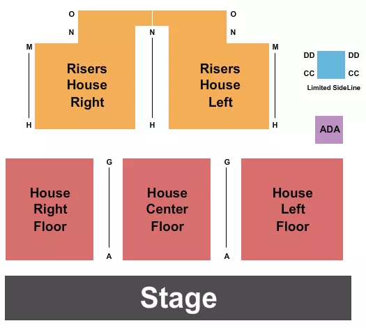 seating chart for Miners Foundry Cultural Center - Endstage - eventticketscenter.com