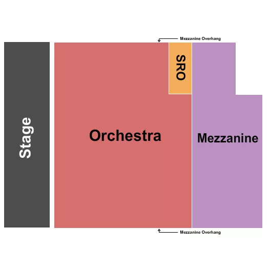 seating chart for Minetta Lane Theatre - Endstage w/ SRO - eventticketscenter.com