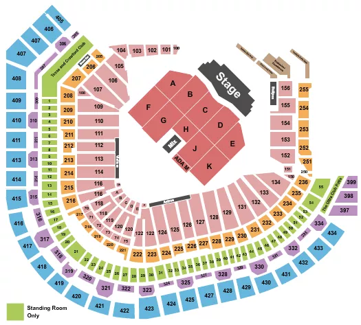 seating chart for Daikin Park - Concert - eventticketscenter.com