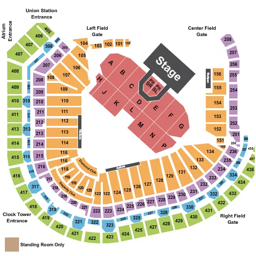 seating chart for Minute Maid Park - Def Leppard - eventticketscenter.com