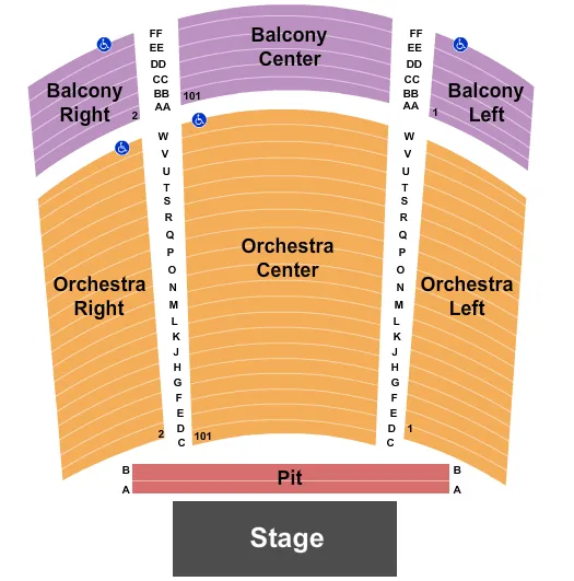 seating chart for Miramar Cultural Center - End Stage - eventticketscenter.com