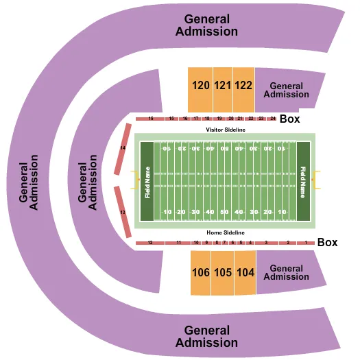 seating chart for Mississippi Veterans Memorial Stadium - Football - eventticketscenter.com