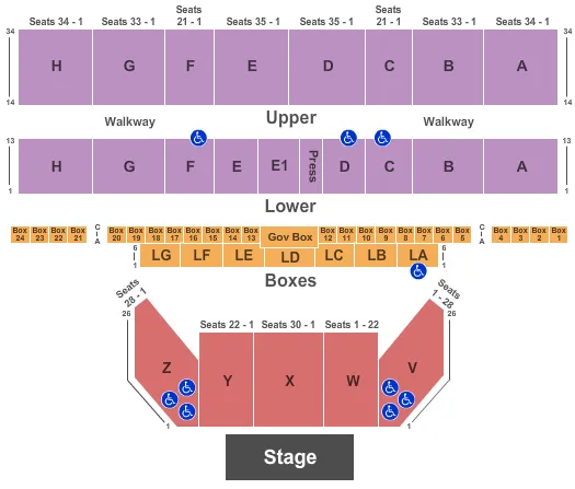 seating chart for Missouri State Fairground - End Stage - eventticketscenter.com