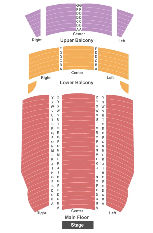 seating chart for Missouri Theater - Columbia - End Stage - eventticketscenter.com