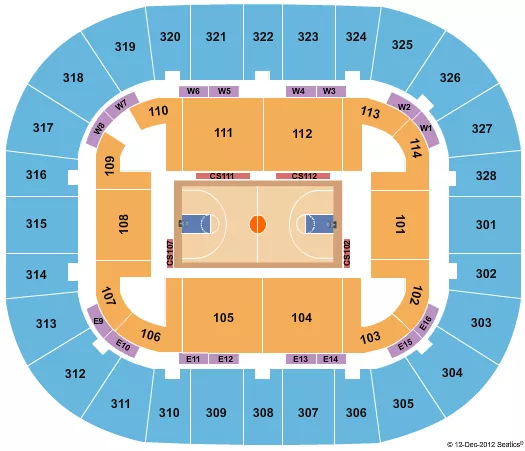 seating chart for Mitchell Center - Basketball 2 - eventticketscenter.com