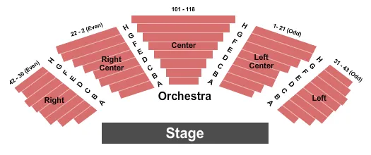 seating chart for Mitzi E. Newhouse Theater at Lincoln Center - Endstage 1 - eventticketscenter.com