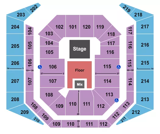 seating chart for Mizzou Arena - Endstage 2 - eventticketscenter.com