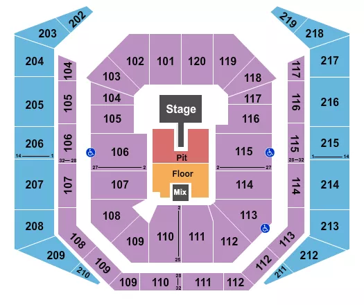 seating chart for Mizzou Arena - Parker McCollum - eventticketscenter.com