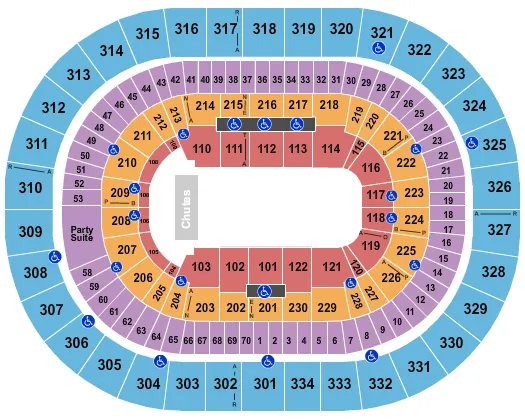 seating chart for Moda Center at the Rose Quarter - Rodeo 2 - eventticketscenter.com