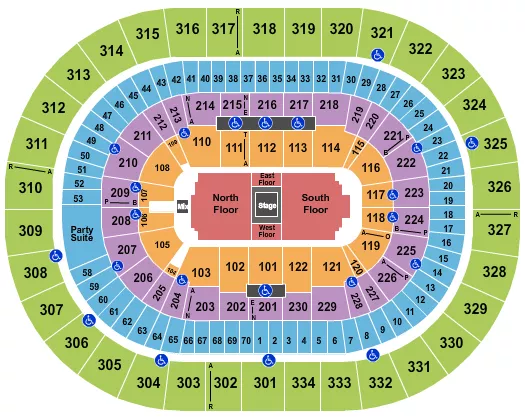 seating chart for Moda Center at the Rose Quarter - Center Stage 2 - eventticketscenter.com