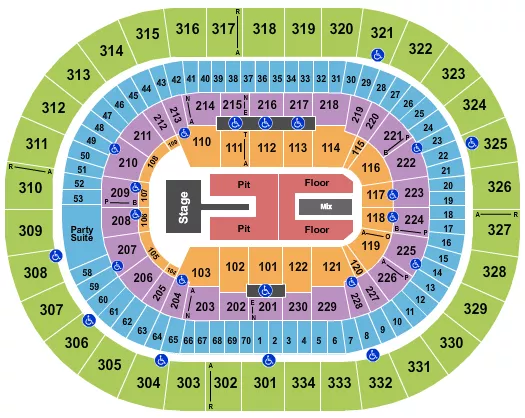 seating chart for Moda Center at the Rose Quarter - Cigarettes After Sex - eventticketscenter.com