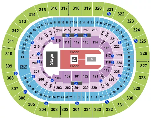 seating chart for Moda Center at the Rose Quarter - Cyndi Lauper - eventticketscenter.com