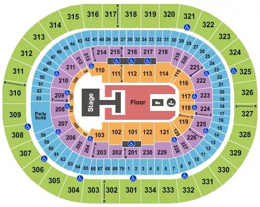 seating chart for Moda Center at the Rose Quarter - Disney Descendants - eventticketscenter.com